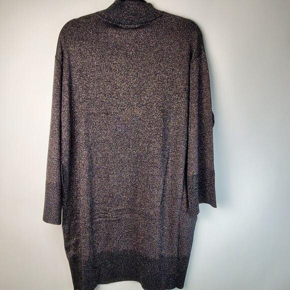 Cooper St. Black Alice Knit Metallic Sweater Dress Size L NEW Long Sleeve - Picture 9 of 9
